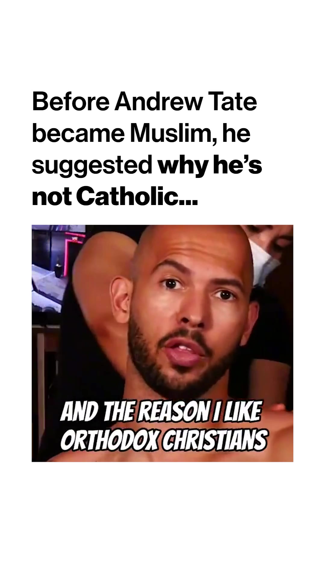 Why Andrew Tate Is Not Catholic?